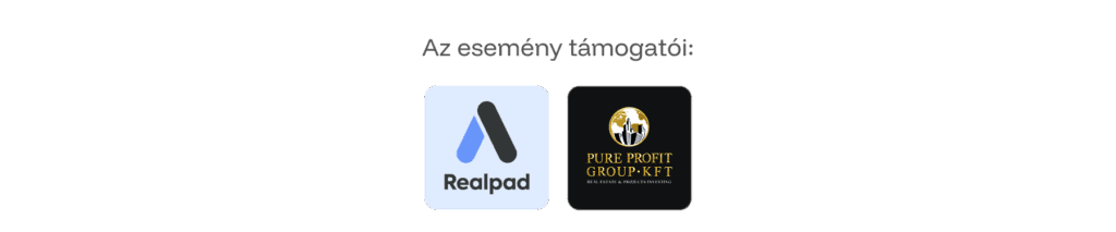 A Comferencia támogatóinak (Realpad és Pure Profit Group Kft) logója