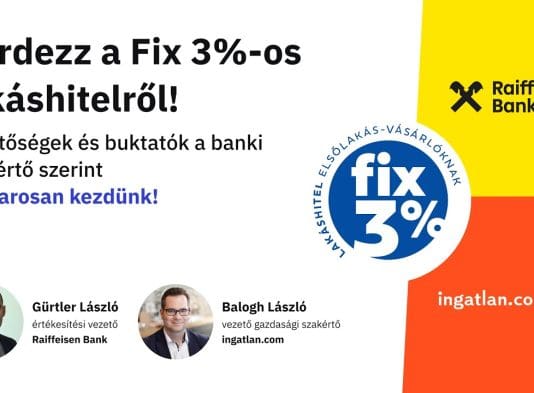 Kérdezz a fix 3%-os lakáshitelről! ingatlan.com Live adás borítóképe