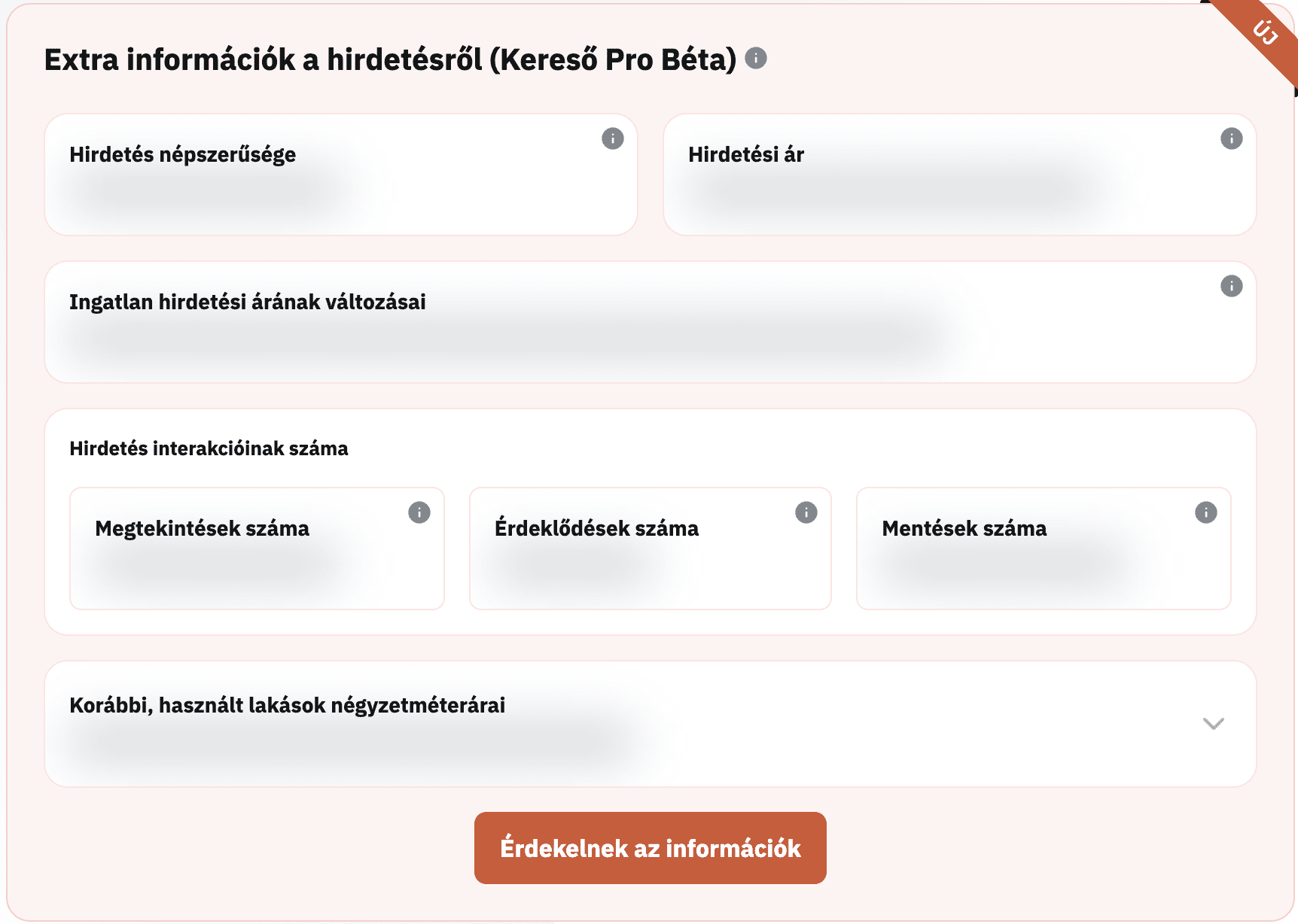 Kereső Pro (Béta) Extra információk doboz - új